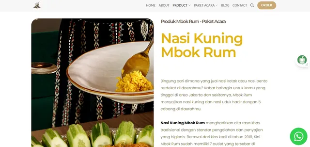 landing page nasi kuning